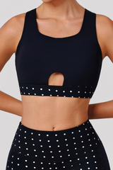 Women's Athletic Polka-Dot Yoga Bra