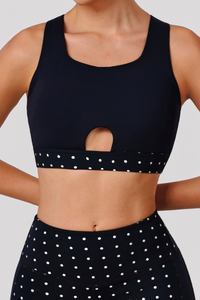 Women's Athletic Polka-Dot Yoga Bra