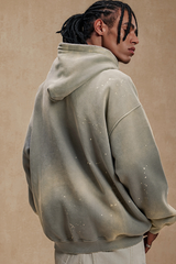 Retro-style hooded sweatshirt