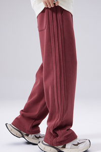 Men drawstring wide-leg relexd sweatpants