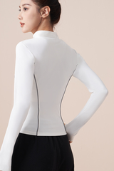 Honey peach-textured outerwear