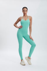 Women'S Cross-Leaky Back Yoga High-Elastic Bodysuit