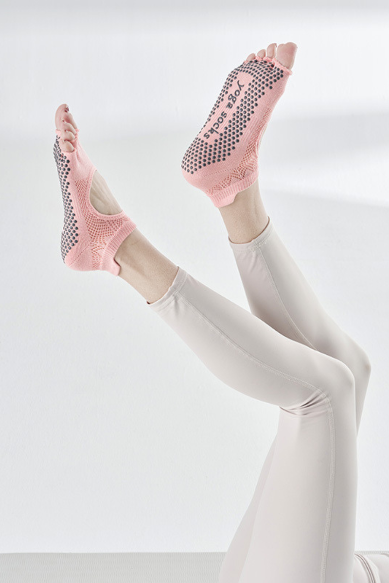 Women's Mesh Breathable Open-Toe Yoga Grip Five-Toe Socks