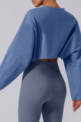 Women's Oversized Drop Shoulder Crew Neck Cover-Up Top