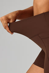 Women High-Waist Quick-Dry Pocket Yoga Shorts