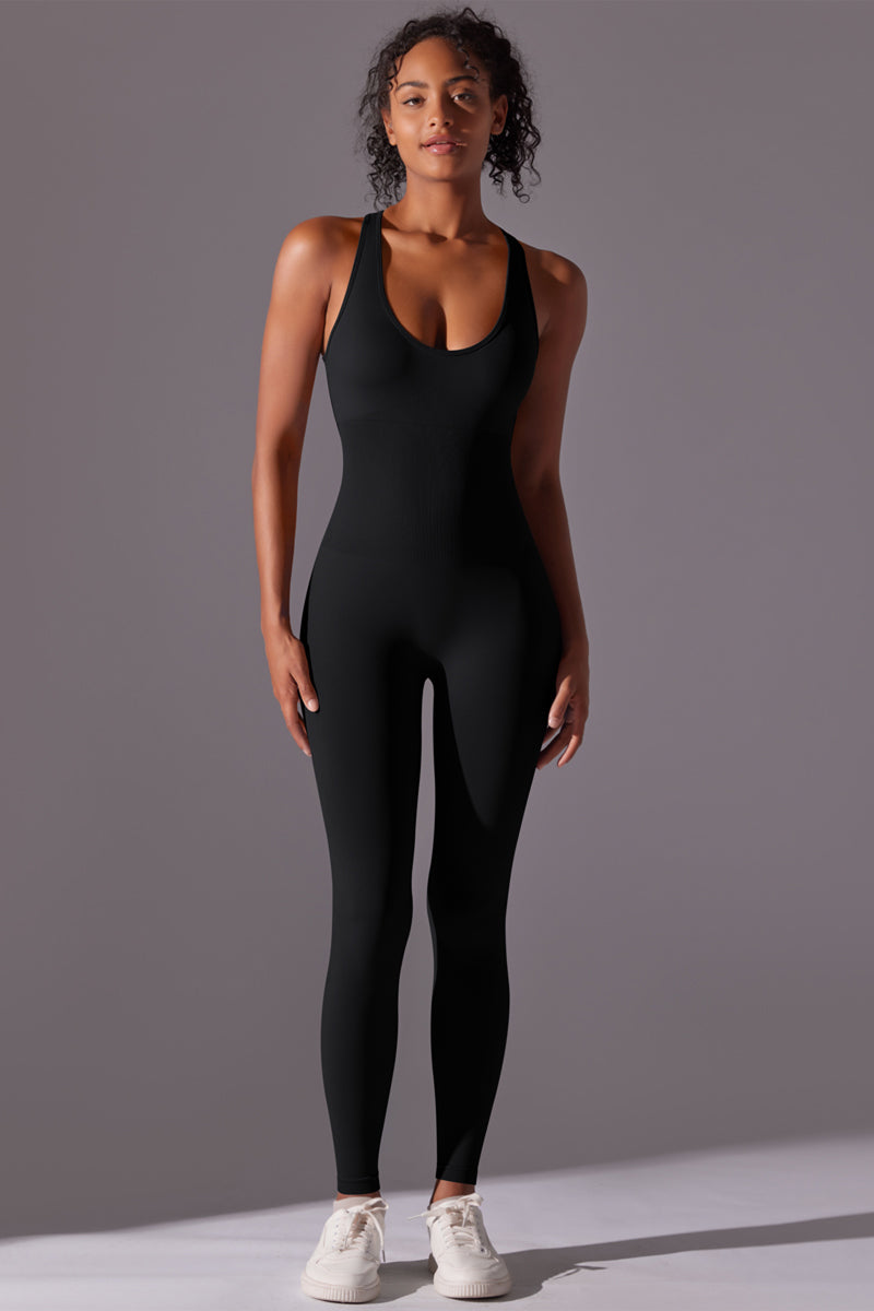 Seamless Women'S I-Back Yoga Sport Jumpsuit