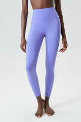 Solid high-waisted sports leggings