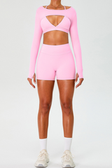 Women's Set:Cross Back Triangle Cup Bra & Tank Top & Shorts