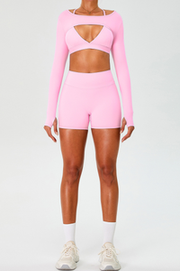 Women's Set:Cross Back Triangle Cup Bra & Tank Top & Shorts