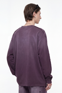 Men's Fall 100%Cotton Vintage Washed Drop Shoulder Pullover