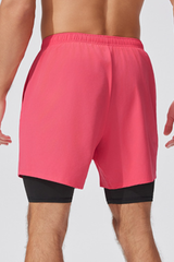 Men's 2-in-1 Double Layer Outdoor Running Athletic Shorts