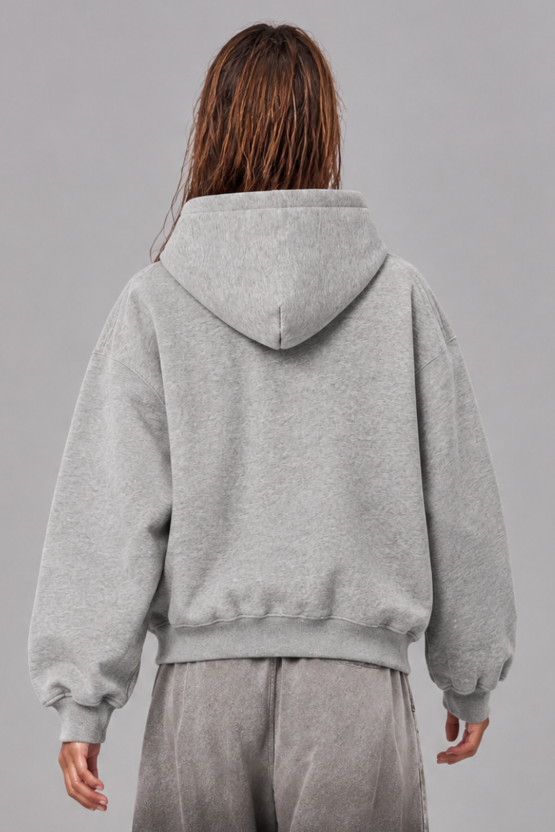 Women's Fleece Vintage Campus Applique Embroidered Hoodie