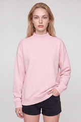 Women's Fall Fleece Relaxed Mock Neck Sweatshirt