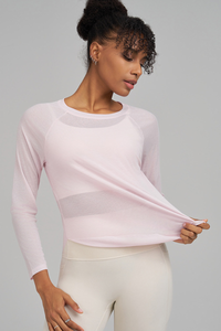 Mesh fitness sport long-sleeved garment