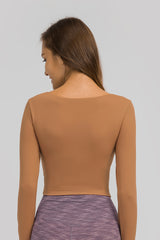 Women'S Yoga Slim Fit Long Sleeved Thumbhole