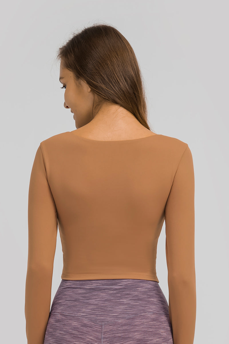 Women'S Yoga Slim Fit Long Sleeved Thumbhole