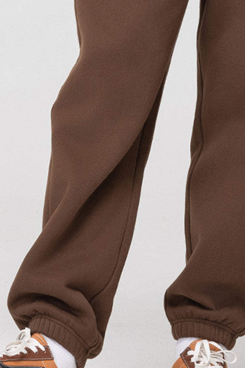 Unisex Warm Solid Color Sweatshirt And Pants