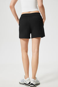 Women Summer High Waisted Loose Air Layer Running Sports Hundred Casual Fitness Yoga Shorts