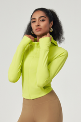 Women's Butter-Soft Hooded Cropped Yoga Jacket