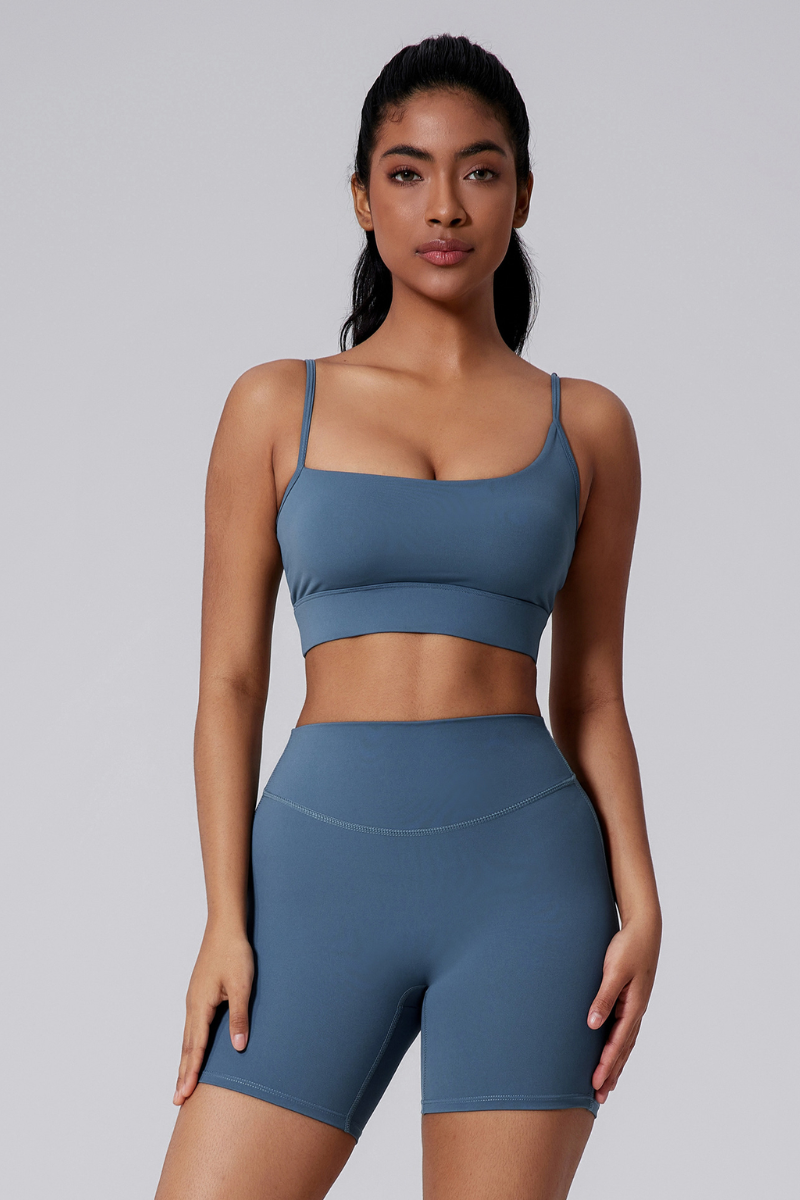 Women's Summer Thin Strap Bra And Shorts Two-Piece Sets