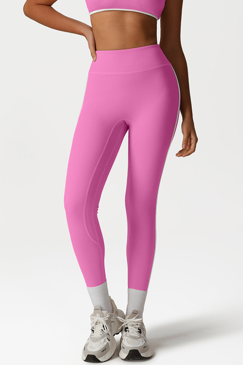Women High-Waisted Color-Block Butt-Lifting Quick-Dry Yoga Pants