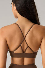 Women V-Neck Wire-Free Sculpting High-Support Yoga Sports Bra