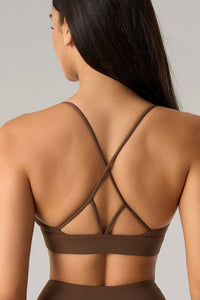 Women V-Neck Wire-Free Sculpting High-Support Yoga Sports Bra