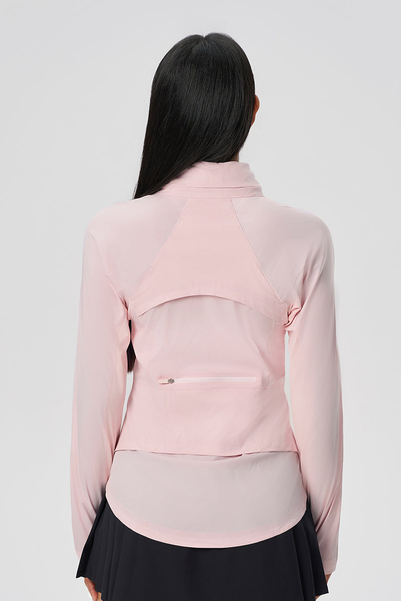 Women Cooling Uv50+ Slim-Fit Convertible Hood Outdoor Sun Protection Jacket
