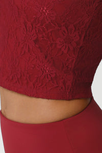 Women Lace Sleeveless Dance Fitness Vest