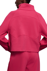 Women's Fall Half‑Zip Stand Collar Cropped Fleece Sweatshirt