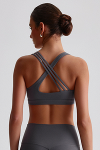 Women's Asymmetrical  Cross Back Sports Bra