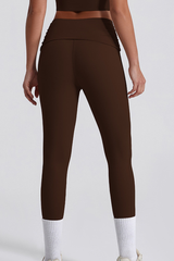 Women's Athletic Twist Cross Waist Yoga Leggings
