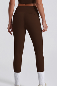 Women's Athletic Twist Cross Waist Yoga Leggings