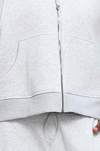 Women Fleece-Lined Zip-Up Hoodie Warm Loose Casual Sportswear