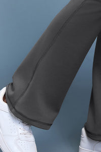 Women High-Waisted Flared Fleece-Lined Sculpting Yoga Leggings