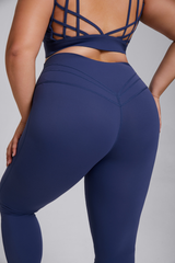 Plus Women's Thin-Strap Sports Bra & Butt-Lifting Yoga Leggings Set