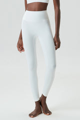 Solid high-waisted sports leggings