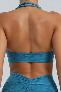 Women Adjustable Straps Hanging Neck Skinny Back Quick Dry Sports Fitness Running Yoga Bra