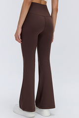 Women's Athletic High-waist Solid Flared Yoga Pants