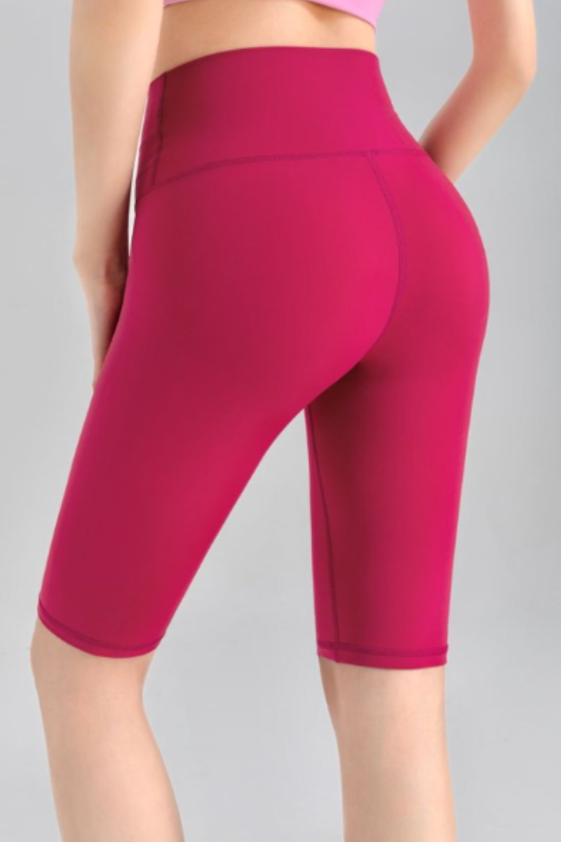 Women's High Waist V-Seam Butt Lifting 5 Inch Yoga Shorts