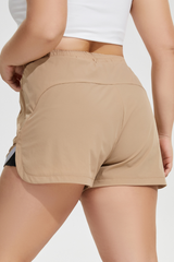 Plus Size Women's Reflective Faux Two-Piece Athletic Shorts