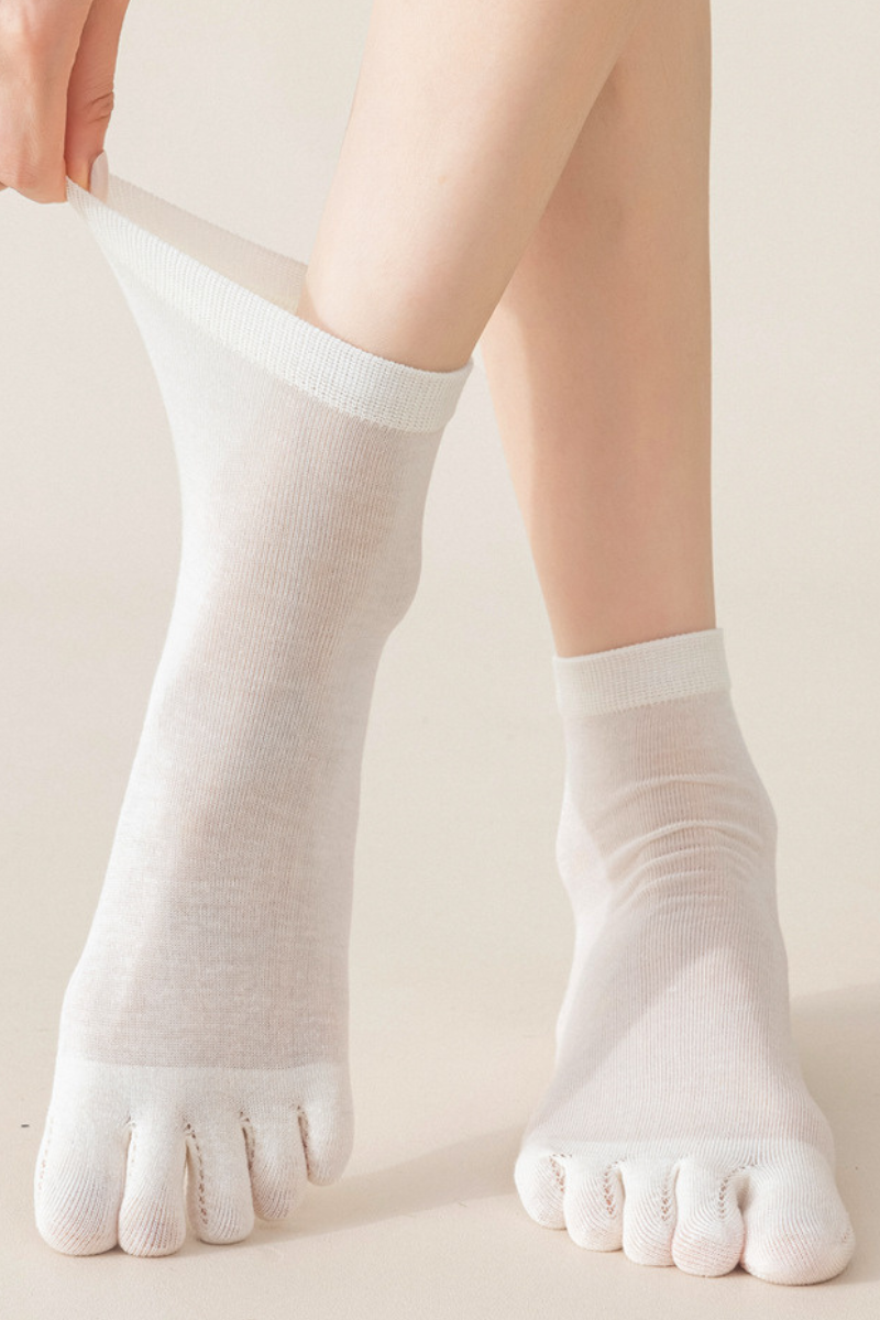 Women's Summer Ultra-Thin Fabric Breathable Five-Toe Socks