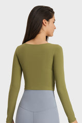 Women'S Yoga Slim Fit Long Sleeved Thumbhole