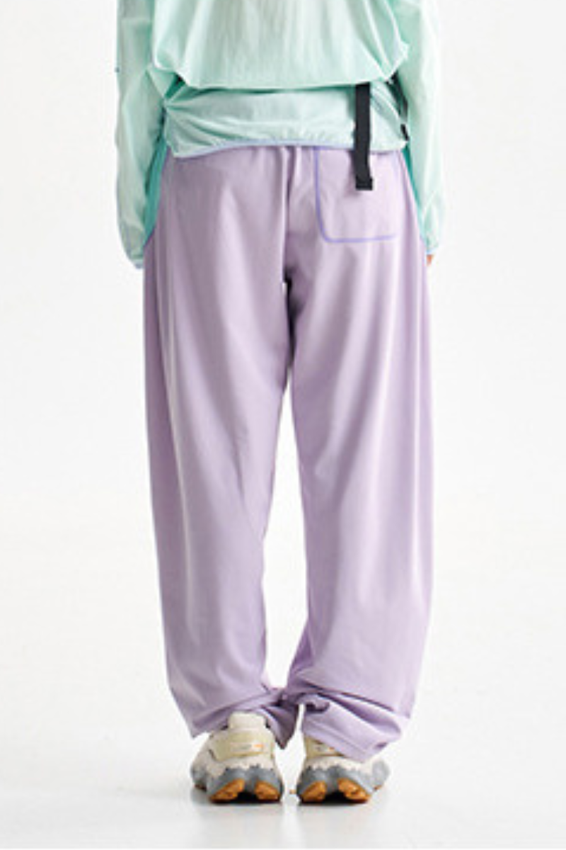 Unisex  Drawstring Hem Waterproof Quick-Dry Curved Pants