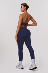Women's Athletic Sets:Halterneck Bra And V-Waist Leggings