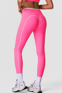 Women's Athletic V-Waist Pleated Buttocks Lifts Leggings