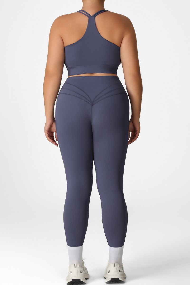 Women's Plus Size High-Intensity Training Sports Bra and Leggings 2-Piece Set