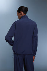 Women Stand Collar Half Zip Windproof Lightweight Workout Long Sleeve Jacket