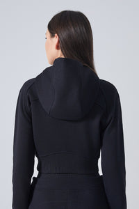 Women'S Loose Yoga Hooded Crop Jacket