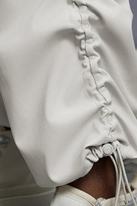 Women Fleece-Lined Loose Cargo Workout Pants with Adjustable Hem